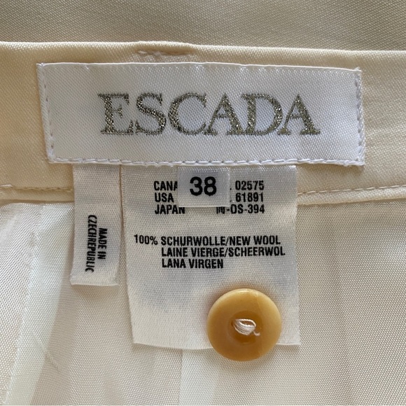 ESCADA Wool Elegant Cream Pencil Skirt 38/8 - Picture 6 of 11